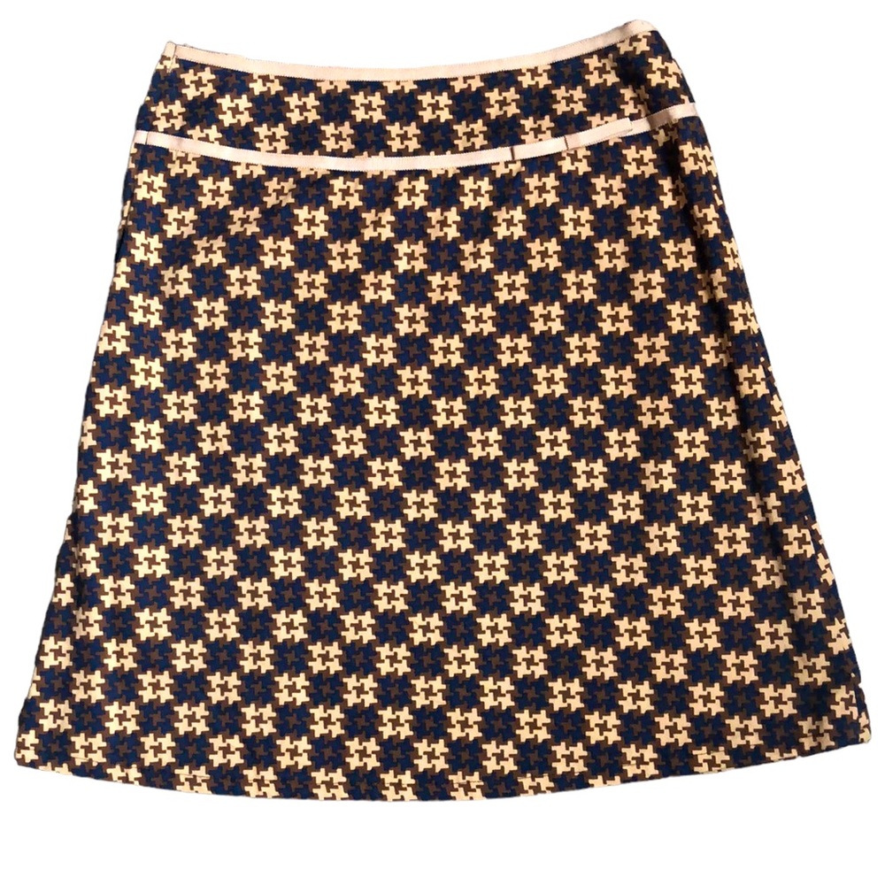 Brown, Blue & Tan Handmade Skirt